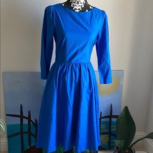 Chic Long Sleeve Blue Dress